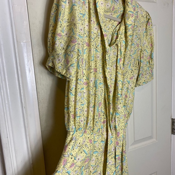 Patty O Neil Vintage dress yellow floral 12 - Picture 4 of 15